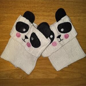 Five Below Panda Bear Animal Boot Sock Cuffs One Size